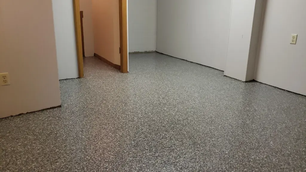 Finished commercial flake floor by IronRock