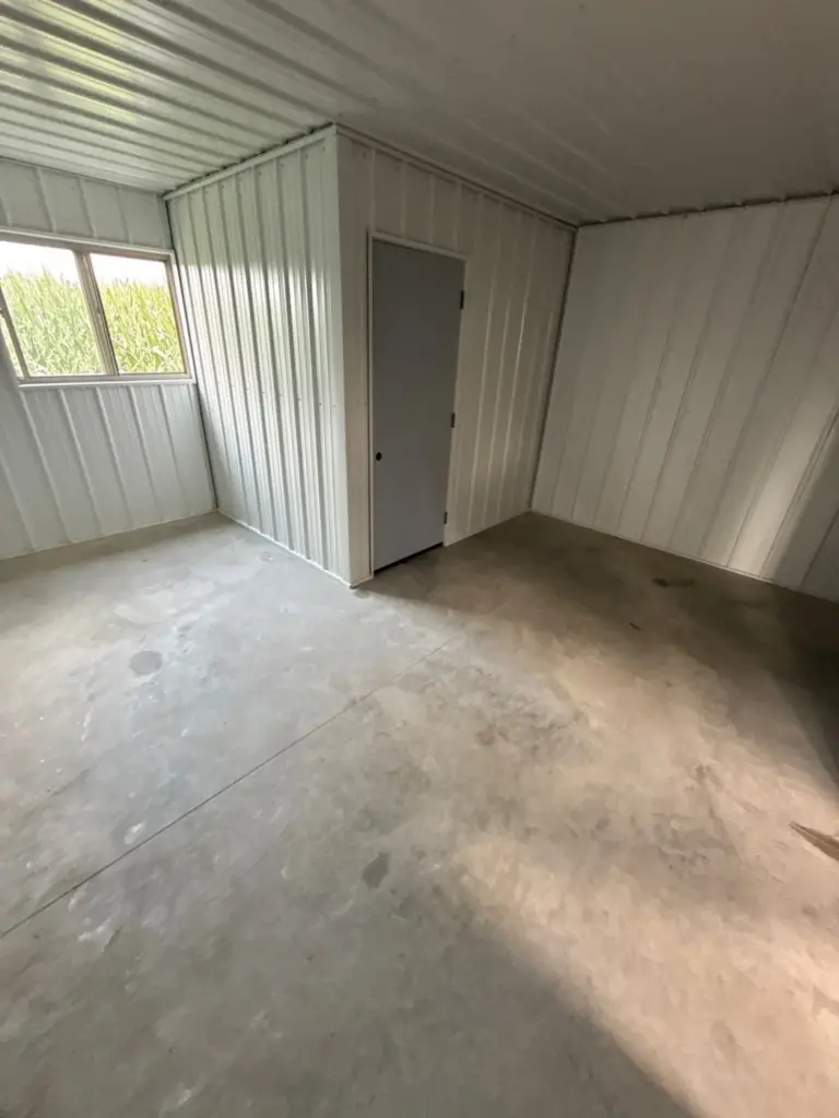 Before the project: Finished commercial flake floor by IronRock