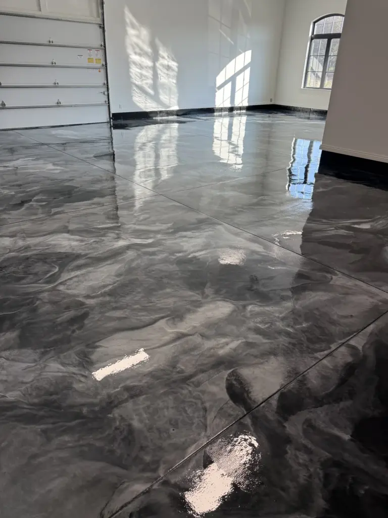 Completed project: Finished commercial metallic epoxy floor by IronRock