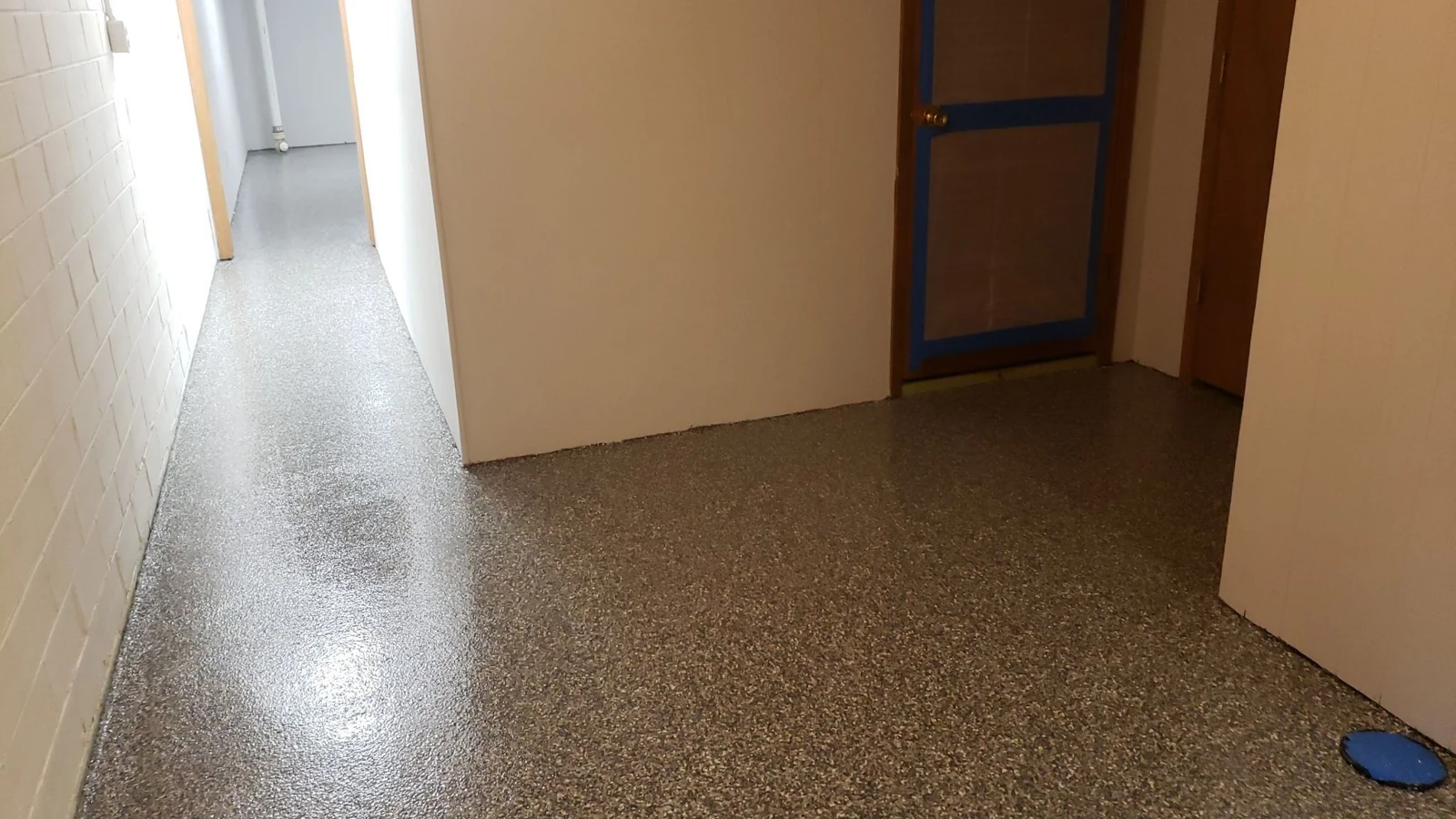 Completed project: Commercial office interior in Kelowna by IronRock flake flooring