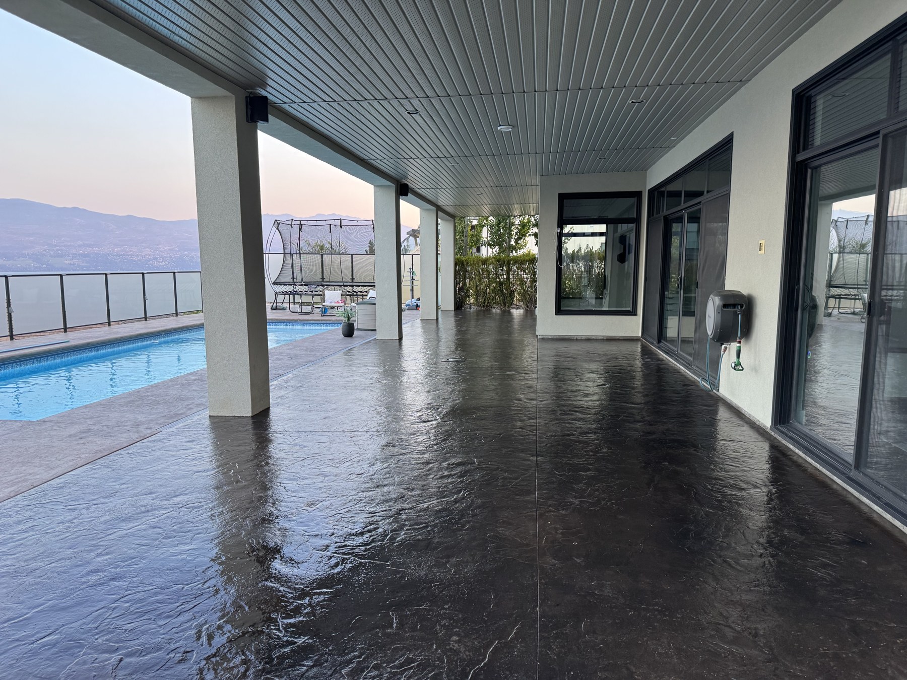 George’s stamped-concrete back patio after IronRock recolouring